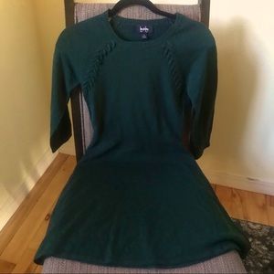Dark Green Fit and Flare Sweater Dress Size Small